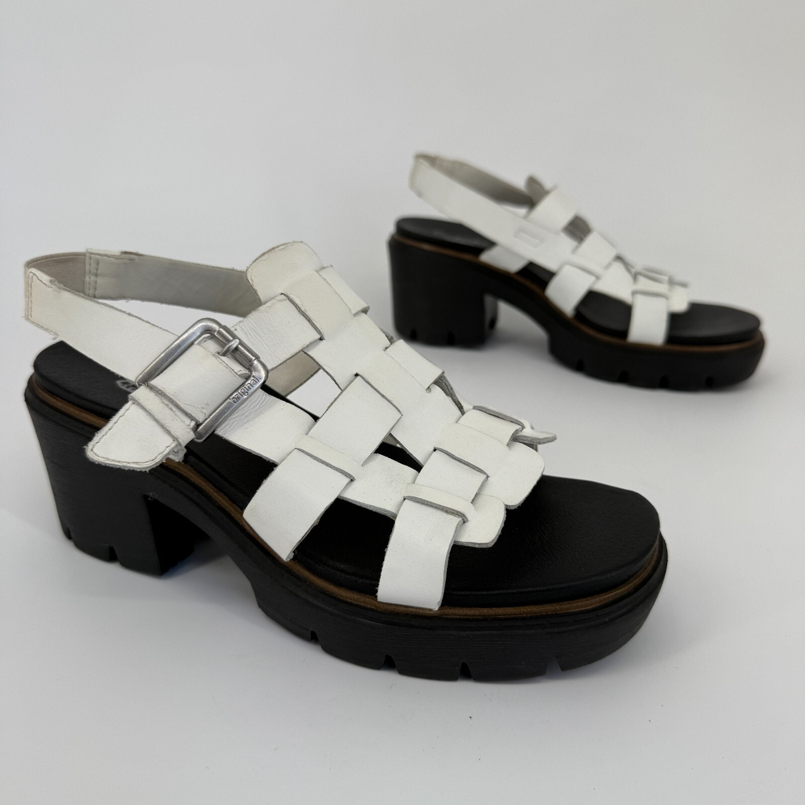 Dr. Scholl's Women's Afterglow Sandals Size 7.5m Platform Heels Chunky Fisherman